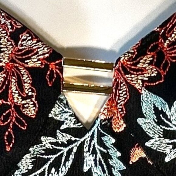 Guess SZ M Black Embroidered Mesh 80's Dress Boho Whimsigoth Fairy Sexy Y2K - Picture 10 of 15